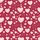 Girls' Vibrant Red Playful Pastel Pink Heart Scattered Pattern with White Script Lines Satin Pajamas Set - 2