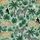Nature Lovers' Light Mint Green Tropical Jungle Leopard Zebra Toucan Cockatoo Hand-Drawn Block Print Art Satin Pajamas Set - 2