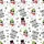 Cousin Crew Whimsical Cartoon Snowmen Festive Red Green Black White Chillin' Phrase Pattern Satin Pajamas Set - 2
