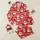 Christmas Enthusiasts Whimsical Santa Heads Winking Zzz Ho Ho Ho Red White Black Pattern Satin Pajamas Set - 1