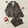Men's Navy Blue Illustrative Fish Seashells Starfish Earthy Tone Ocean Pattern Satin Pajamas Set - 1