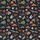 Men's Navy Blue Illustrative Fish Seashells Starfish Earthy Tone Ocean Pattern Satin Pajamas Set - 2