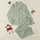 Bridal Party Elegant Sage Green Botanical Rosebud Shimmering Gold Script Wedding Design Satin Pajamas Set - 1