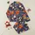 Farm Animal Lovers' Rustic Watercolor Farmyard Roosters Hens Chicks Egg Pattern on Indigo Blue Satin Pajamas Set - 1