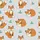 Sighthound Lovers' Whimsical Hand-Drawn Fox & Teal Leaf Pattern Satin Pajamas Set - 2