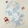 Bridesmaid Elegant Sky Blue Creamy Beige Feather-Like Leaf Flowing Line Art Satin Pajamas Set - 1
