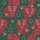 Family's Classic Crimson Green White Gold Outline Christmas Snowflakes Pine Reindeer Holly Pattern Satin Pajamas Set - 2