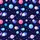 Toddler's Whimsical Cosmic Navy Blue Pink Purple Planet Nebula Star Flat Art Pattern Satin Pajamas Set - 2