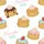 Party Hosts' Whimsical Golden Yellow Pancake Stacks Pastel Sprinkles 'Pancake BAR' Text Pattern Satin Pajamas Set - 2