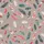 Pet Lovers' Illustrative Feather Pattern Vibrant Hot Pink Teal Crimson Taupe Satin Pajamas Set - 2