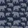 Nature Enthusiasts' Hand-Drawn Ornate Elephant Mandala Pattern in Blue Lavender Rose Teal on Navy Satin Pajamas Set - 2