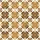 Boho Mid-Century Modern Enthusiasts' Warm Tan Sepia Brown Geometric Floral Folk Art Pattern with Aged Cream Background Satin Pajamas Set - 2