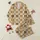 Boho Mid-Century Modern Enthusiasts' Warm Tan Sepia Brown Geometric Floral Folk Art Pattern with Aged Cream Background Satin Pajamas Set - 1