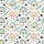 Teachers' Cheerful Flat Art Teal Pink Yellow Rainbow Pencil Ruler Star Pattern Satin Pajamas Set - 2