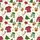 Whimsical Holiday Pajama Pattern with Reindeer, Gingerbread, Santa Hats in Crimson, Green, Gold Hues Satin Pajamas Set - 2