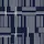 Preppy Style Women's & Teen's Dark Indigo Blue Off-White Minimalist Geometric Pinstripe Grid Pattern Satin Pajamas Set - 2