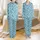 Women's Pet Lovers Realistic Beagle Dogs Light Sky Blue All-Over Pattern with White Paw Prints & Hearts Satin Pajamas Set - 1
