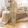 Bridal Party Members' Elegant Champagne Gold Peachy-Pink Rose & Sage Leaf Pattern with Charcoal Script Satin Pajamas Set - 2