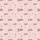 Women's Delicate Light Pink Bella Script Repeating Pattern with Subtle Black Hearts Satin Pajamas Set - 2