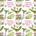 Women's Pickle Lovers Whimsical Hand-Drawn Dill Pickle & Jar Print in Olive Green, Pink, White Satin Pajamas Set - 4