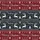 Holiday Decor Enthusiasts' Red & Grey Folk Knit Pattern with White Snowflakes, Reindeer & Teal Merry Christmas Script - 4