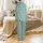 Kids' Muted Teal-Green Minimalist Playful Scattered Off-White Star Pattern - 3