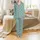 Kids' Muted Teal-Green Minimalist Playful Scattered Off-White Star Pattern - 2
