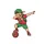 Moroccan Pride Youth Soccer Boy Dab Pose Red Green Star Ball Cartoon Art Sweatshirt - 2
