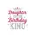 Daughter Of The Birthday King Hot Pink Gem Regal Crown Sparkling Party Sweatshirt - 2