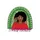 Lucky Teacher St. Patrick's Black Woman Natural Hair Green Rainbow Shamrocks Sweatshirt - 2