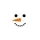 Winter Snowman Face Black Eyes Orange Carrot Nose Flat Graphic Art Sweatshirt - 2