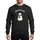 Cute Cartoon Snowman Black Top Hat Striped Scarf 'Lazy Holiday Pajama' Design Sweatshirt - 1