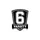 Bold Collegiate Sports Number 6 Triple Outline Shield Varsity Banner Emblem Sweatshirt - 2