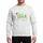 Merry Christmas #1 Green Glitter Script Design With Santa Hat & Snowflakes Sweatshirt - 1