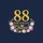 Elegant 88 Year Old Queen Crown Gold Glitter Pink Rose Floral Birthday Sweatshirt - 2