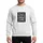 Chumash Land Acknowledgment Santa Barbara Ventura White Typographic Geometric Display Sweatshirt - 1