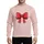 Elegant Cherry Red Maroon Bow Cartoon Vector Christmas Holiday Gift Sweatshirt - 1