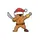 Dabbing Festive Gingerbread Pirate Character Santa Hat Eye Patch Golden Hook Christmas Halloween Design Sweatshirt - 2