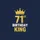 Royal King 71st Birthday Gold Glitter Crown Grunge Party Celebration Gift For Him Sweatshirt - 2