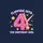 Flipping Into 4th Birthday Girl Gymnast Party Pink Four Star Graphic Sweatshirt - 2