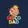 Crowned Disco Ball Dad 70s Retro Party Halloween Costume Vibrant Distressed Style Sweatshirt - 2