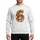 Giraffe Print Six Birthday Jungle Party Multi-Layered Brown Golden-Tan Flat Art Sweatshirt - 1