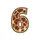Giraffe Print Six Birthday Jungle Party Multi-Layered Brown Golden-Tan Flat Art Sweatshirt - 2