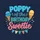 Poppy Birthday Sweetie Ice Cream Party Grandpa Granddaughter Blue Pink Teal Design Sweatshirt - 2
