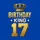 Birthday King Seventeenth Bold Metallic Gold 3D Crown Regal Celebration Sweatshirt - 2