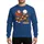 Whimsical Christmas Santa Sleigh Ride with Eight Antlered Red Pandas Snowy Tree Scene Sweatshirt - 1