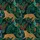 Elegant Women's Emerald Leopard French Collar Summer Loose Fashion Satin Pajamas Set - 2