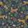 Nature Lover's Sapphire Jungle Leopard & Tropical Foliage Two-Piece Sleep Set Satin Pajamas Set - 2