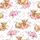 Women's Whimsical Highland Cow Rose Blossom Watercolor Sleep & Lounge Ensemble Satin Pajamas Set - 2