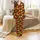 Women's Fiery Flame Art with Thermal Ribbed Detail: Plush V-Neck Long Sleeve Pajama Satin Pajamas Set - 2